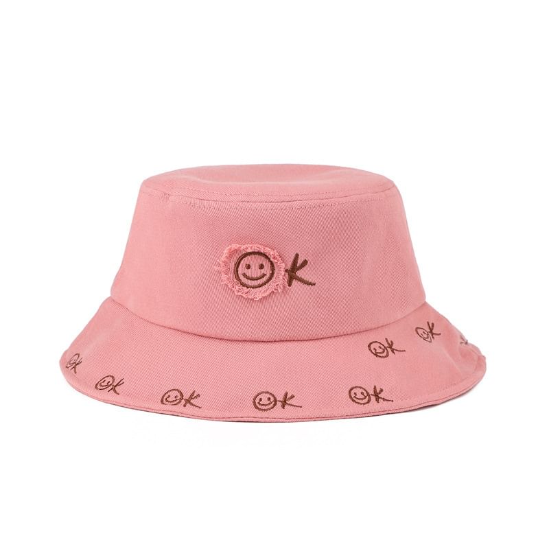 Smiley Face Bucket Hat Embroidered