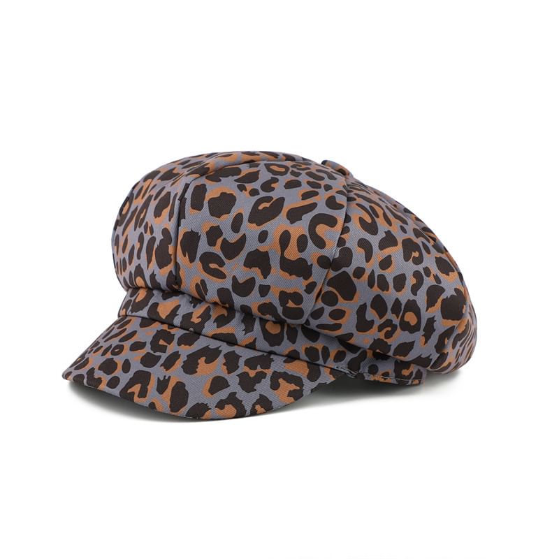 Print Animal Newsboy Cap