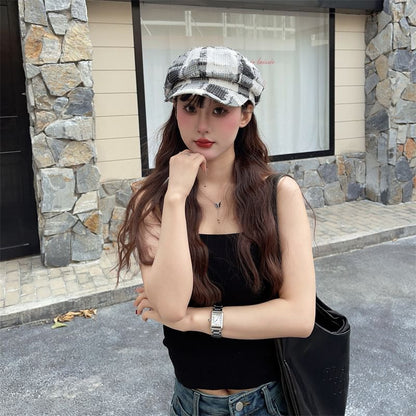 Patchwork Bucket Distressed Hat