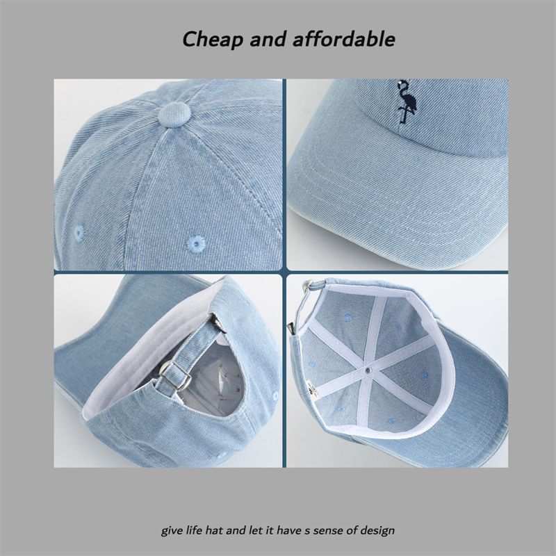 Flamingo Cap Baseball Embroidered