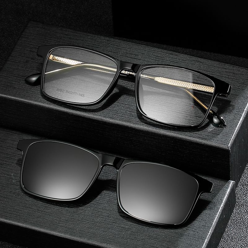 with Sunglasses Glasses Clip On Square