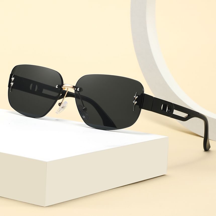 Rimless Sunglasses Rectangle