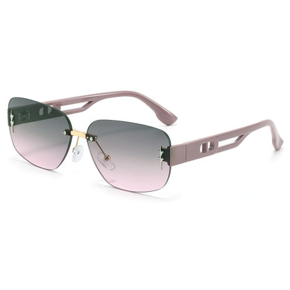 Rimless Sunglasses Rectangle