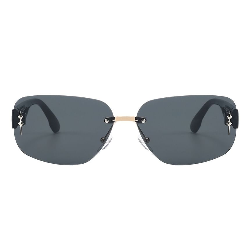 Rimless Sunglasses Rectangle