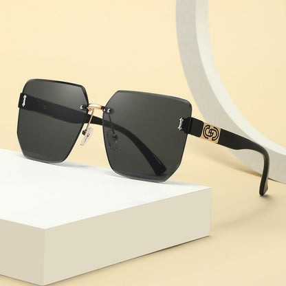 Sunglasses Oversized Rimless Geometric