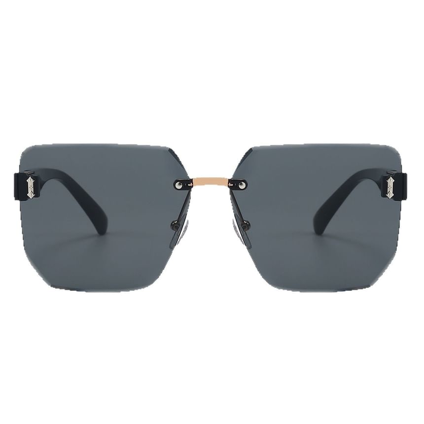 Sunglasses Oversized Rimless Geometric