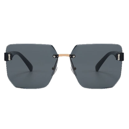 Sunglasses Oversized Rimless Geometric