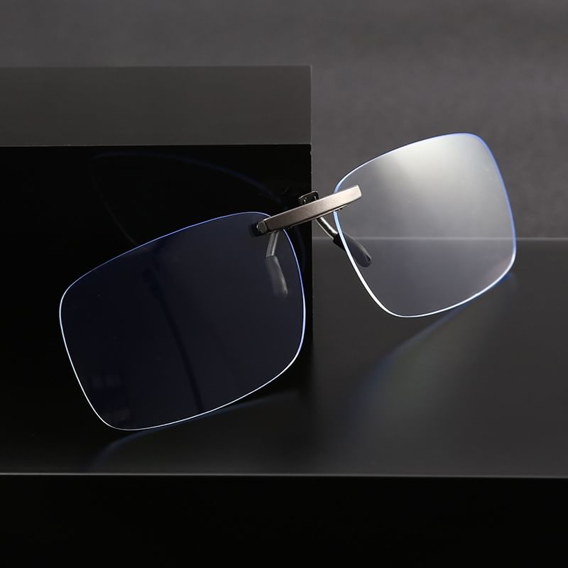 Rimless Glasses On Square Clip