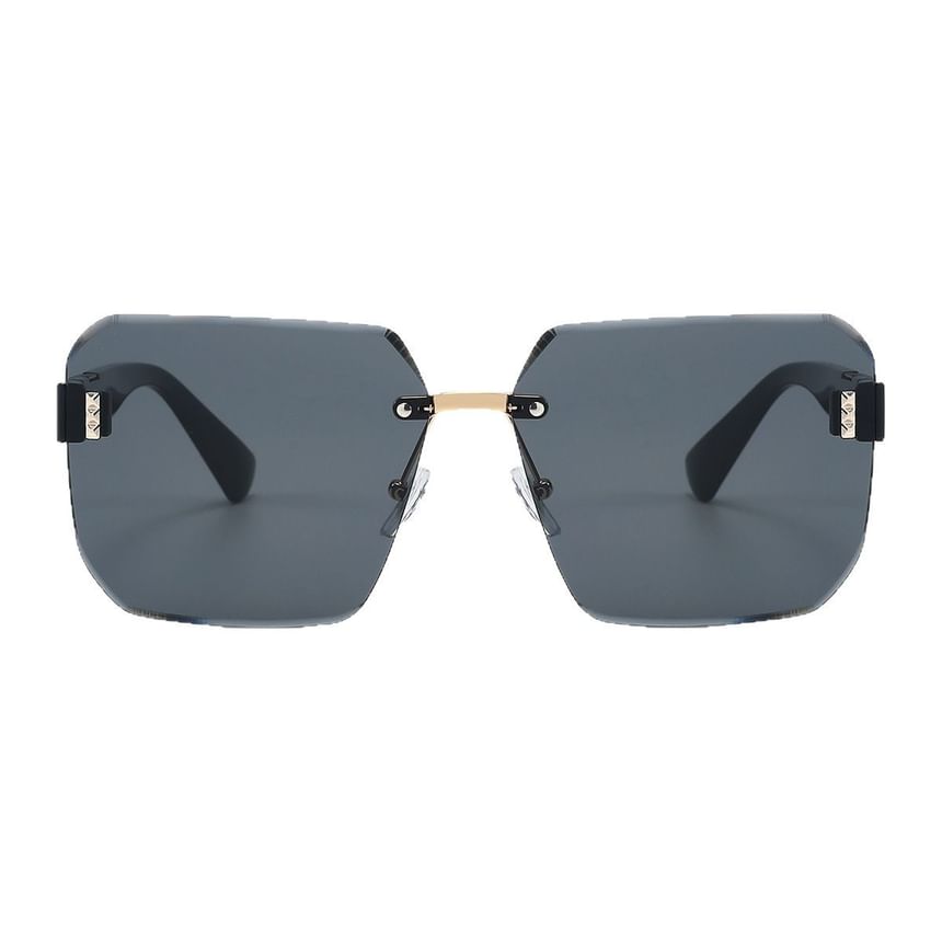 Sunglasses Geometric Rimless Oversized