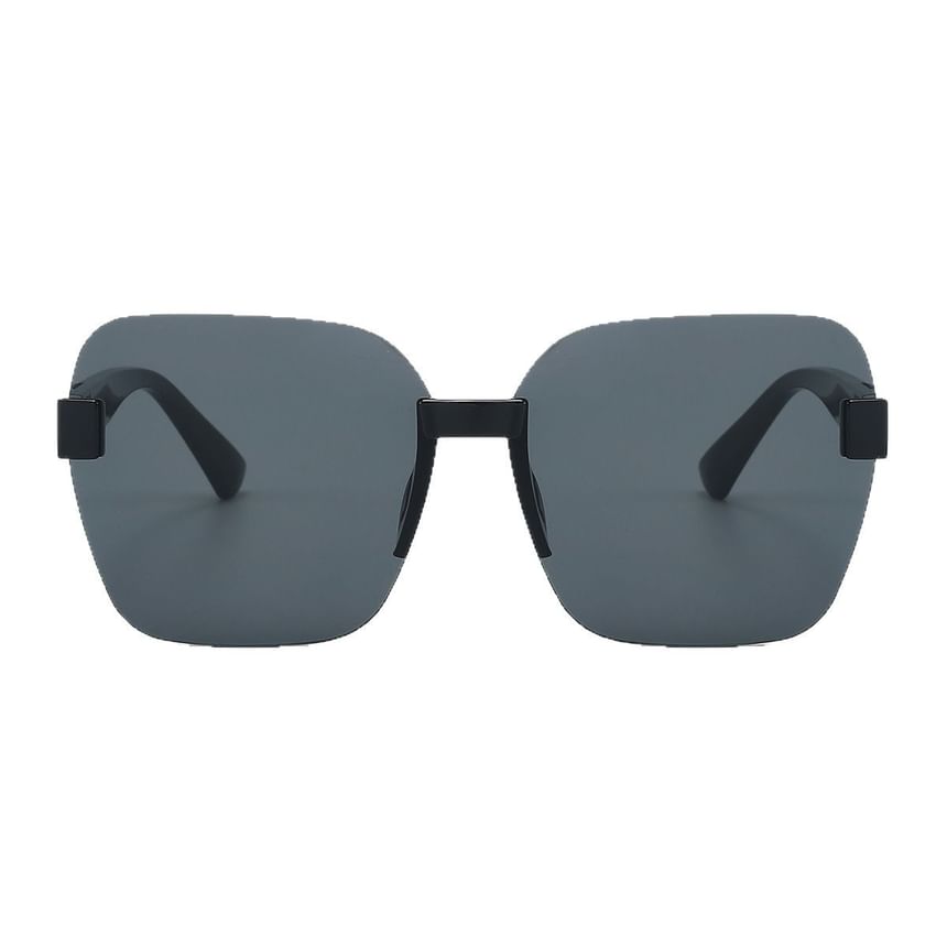 Oversized Sunglasses Rimless Geometric