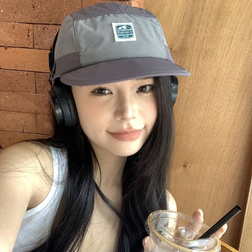 Lettering Baseball Applique Cap