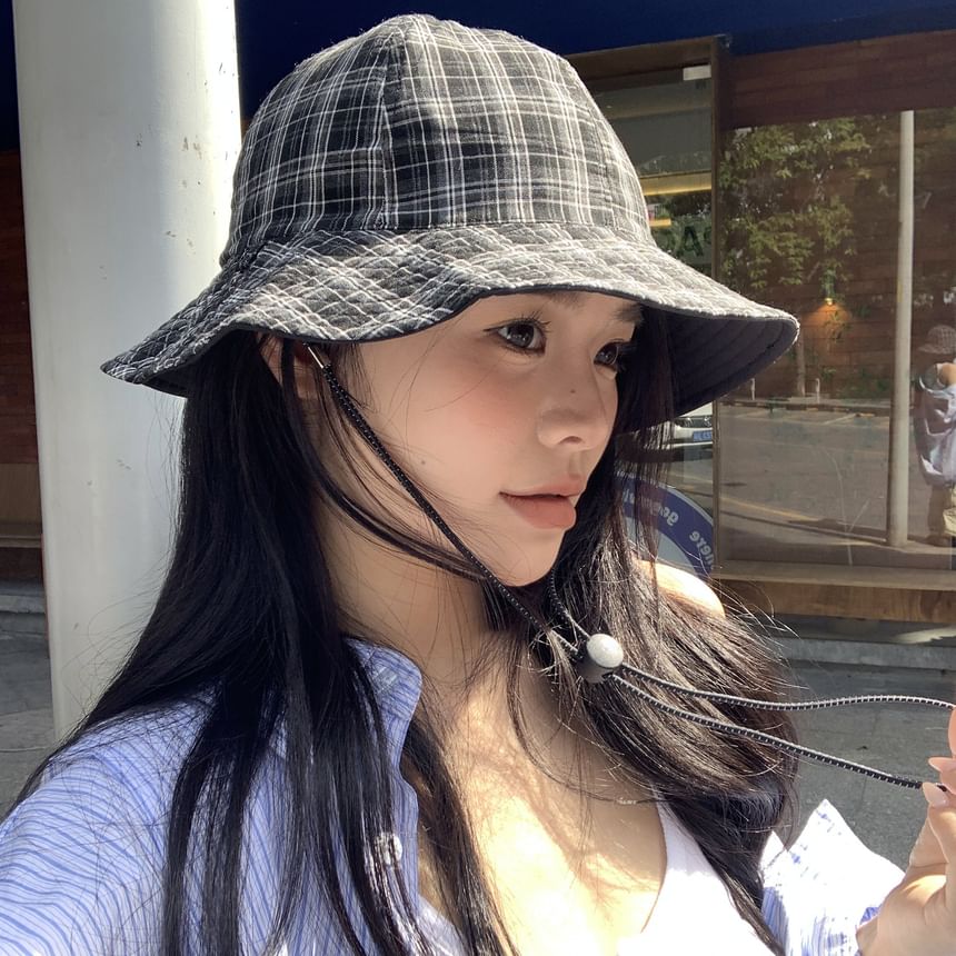 Applique Plaid Hat Boonie