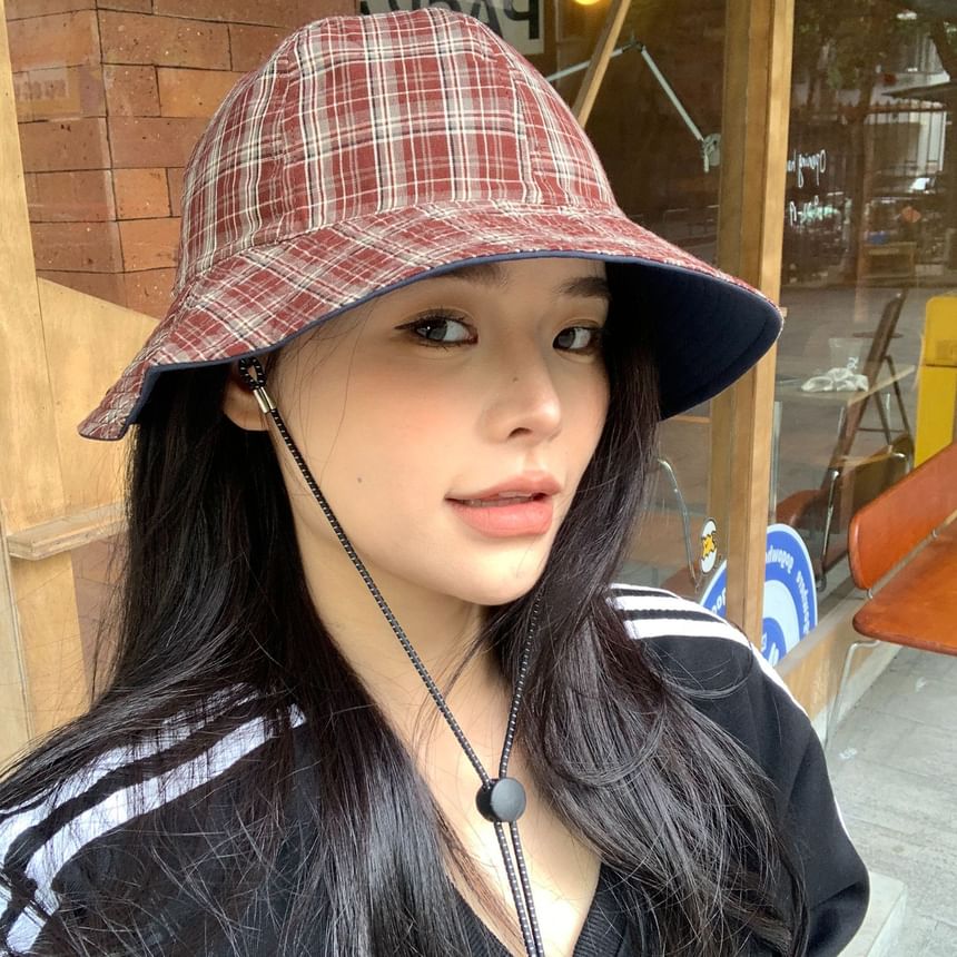 Applique Plaid Hat Boonie