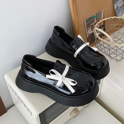 Bow Loafers Platform Detail