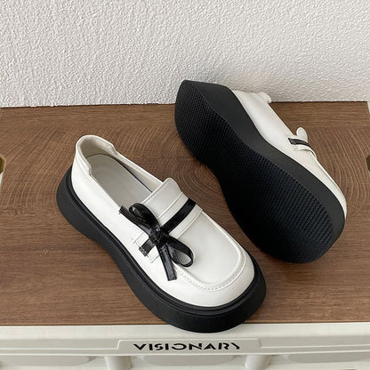 Bow Loafers Platform Detail