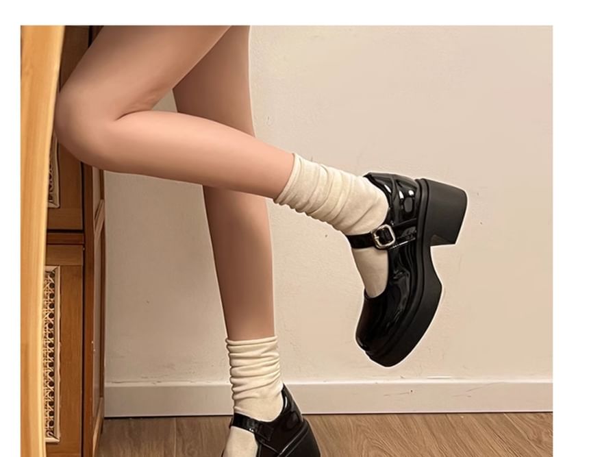 Shoes Jane Mary Plain Platform