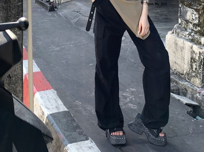 Top Sleeveless Asymmetrical Plain U-Neck