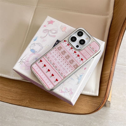 Bear Heart Print Phone Case