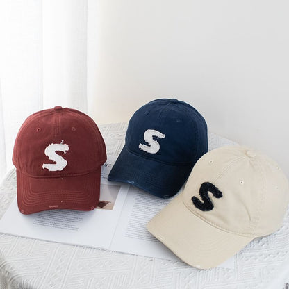 Distressed Applique Baseball Cap Lettering