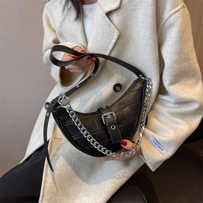 Animal Hobo Bag Print Buckled