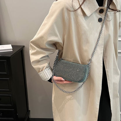 Evening Denim Clutch Rhinestone