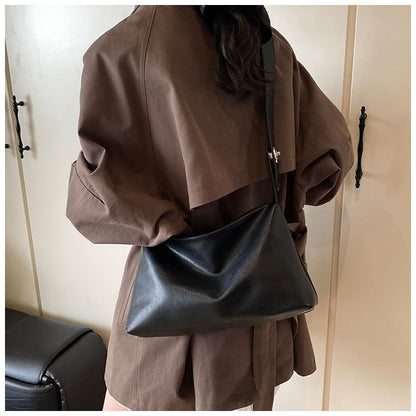 Leather Shoulder Faux Bag Plain