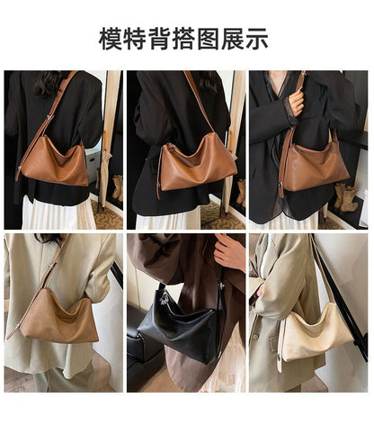 Leather Shoulder Faux Bag Plain