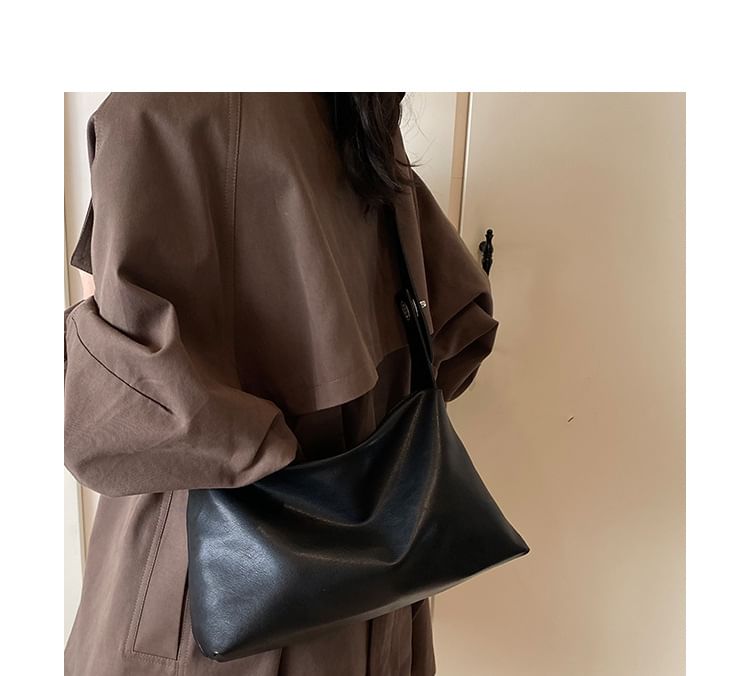 Leather Shoulder Faux Bag Plain