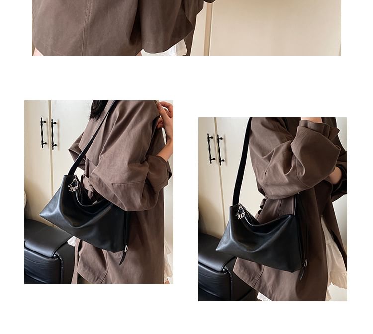 Leather Shoulder Faux Bag Plain