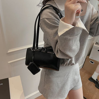 Bag Faux Leather Box Shoulder