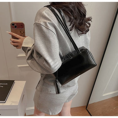 Bag Faux Leather Box Shoulder