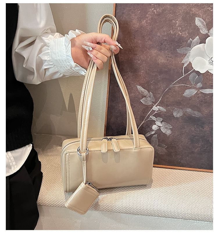Bag Faux Leather Box Shoulder