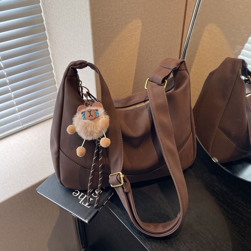 Plain Bag Faux Leather Shoulder