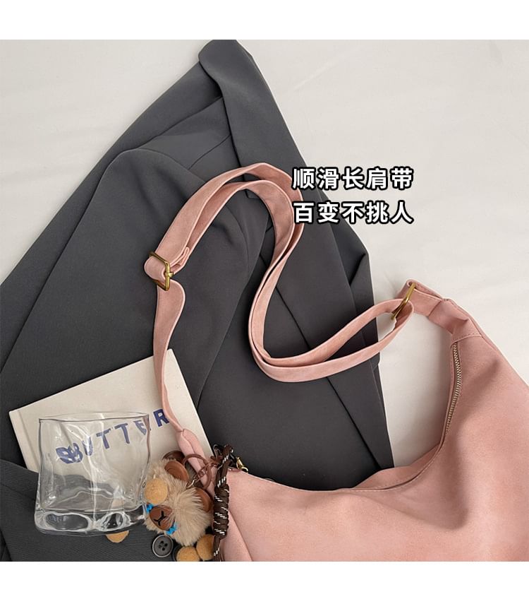 Plain Bag Faux Leather Shoulder
