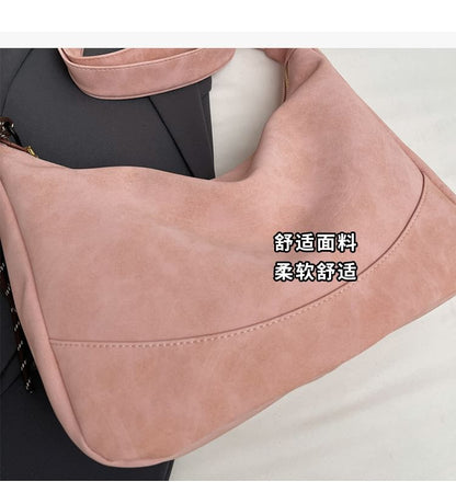 Plain Bag Faux Leather Shoulder