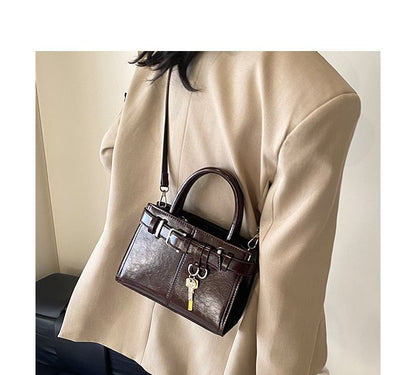 Faux Bag Leather Buckle Crossbody