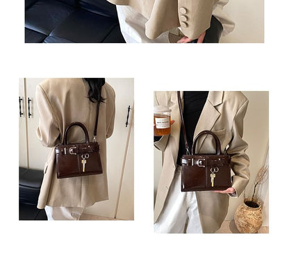 Faux Bag Leather Buckle Crossbody