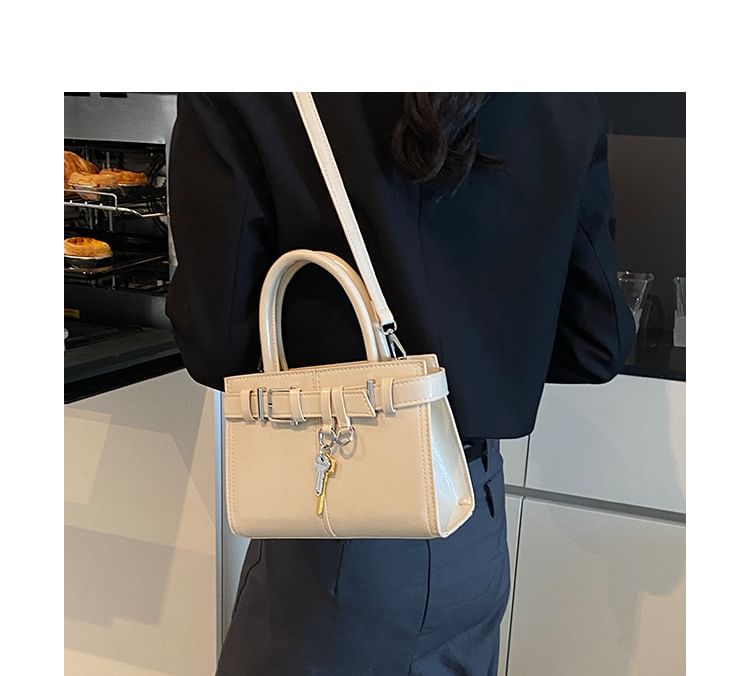 Faux Bag Leather Buckle Crossbody