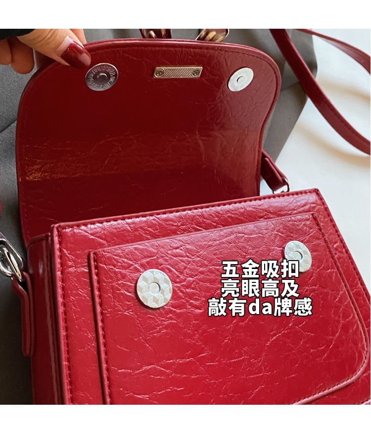 Flap Bow Accent Crossbody Bag