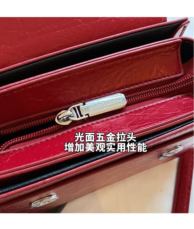 Flap Bow Accent Crossbody Bag