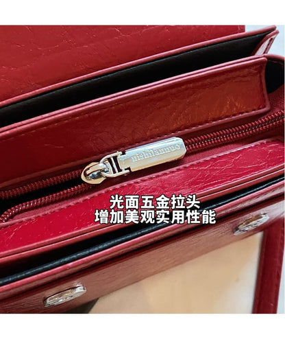 Flap Bow Accent Crossbody Bag