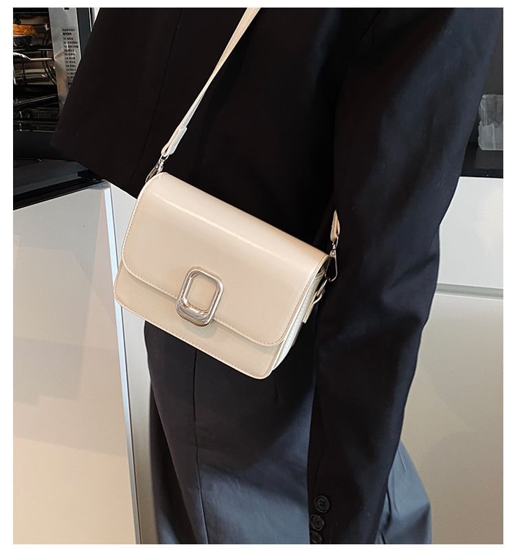 Crossbody Faux Leather Flap Bag