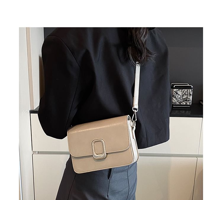 Crossbody Faux Leather Flap Bag