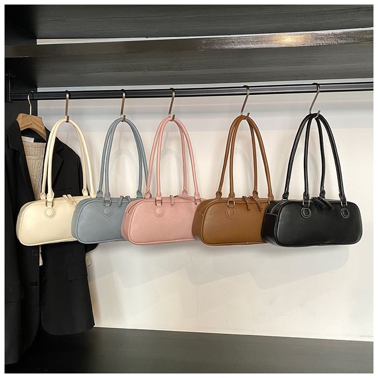 Bag Leather Faux Plain Shoulder