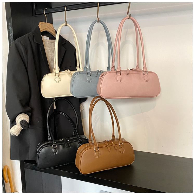 Bag Leather Faux Plain Shoulder