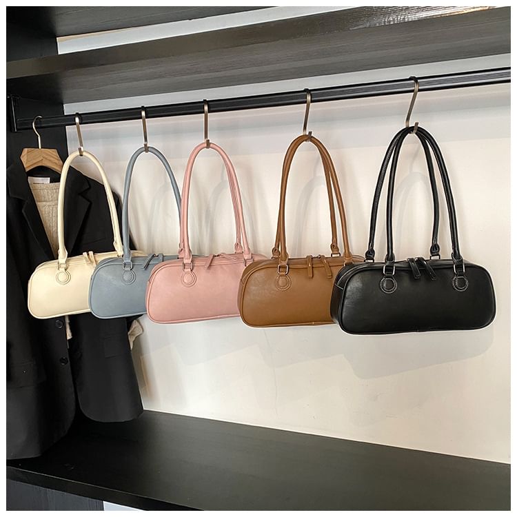 Bag Leather Faux Plain Shoulder