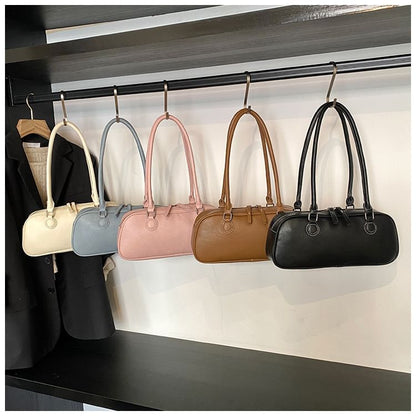 Bag Leather Faux Plain Shoulder