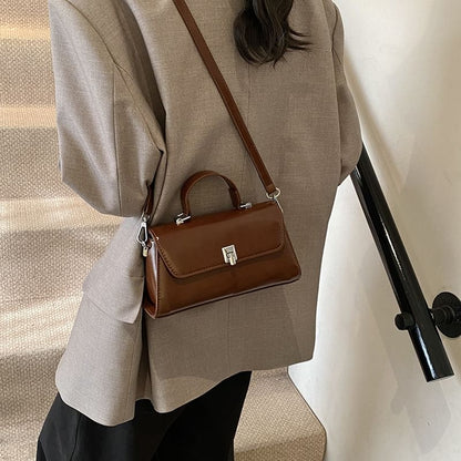 Crossbody Faux Leather Bag Flap