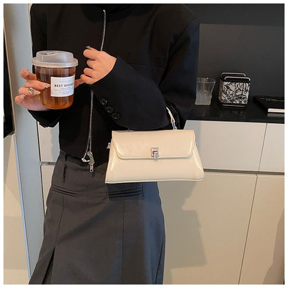 Crossbody Faux Leather Bag Flap