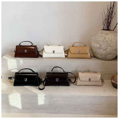 Crossbody Faux Leather Bag Flap